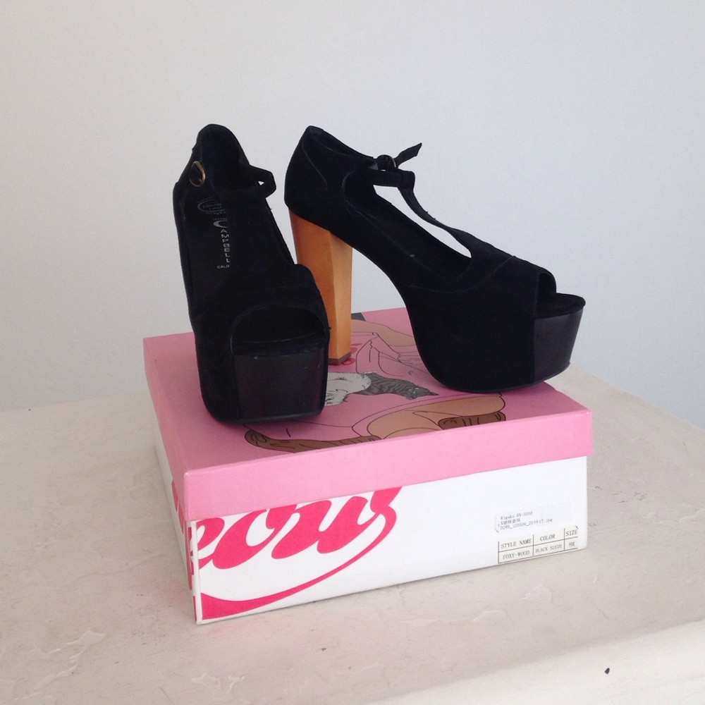 Worn 4x Jeffrey Campbell "foxy" heels